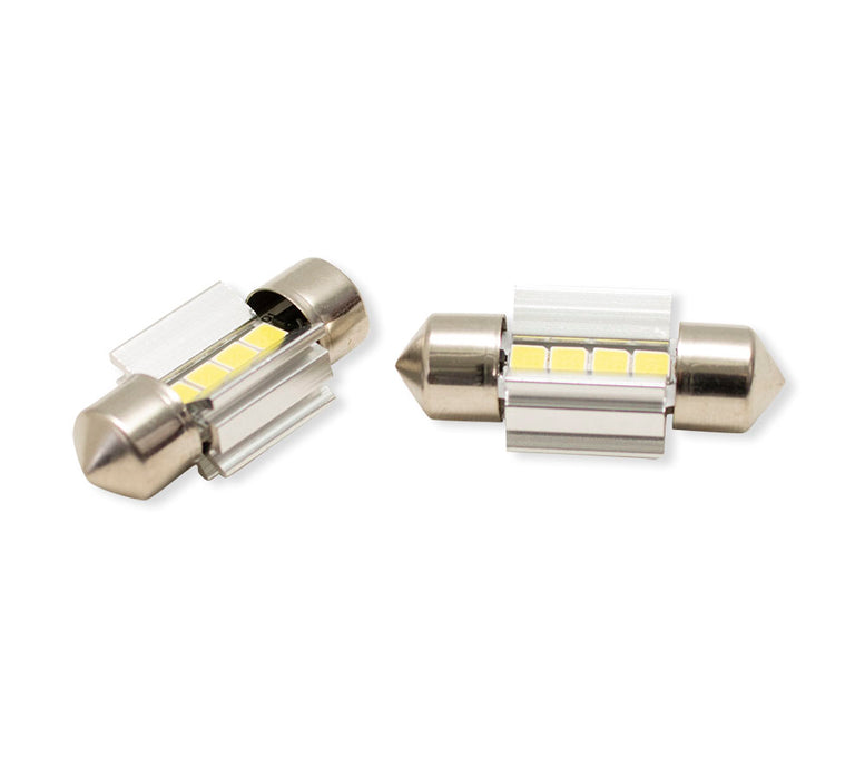 31MM Festoon LED Replacement Bulbs with New 3030 diode technology and corrosion proof cover - WHITE LED PNP Series