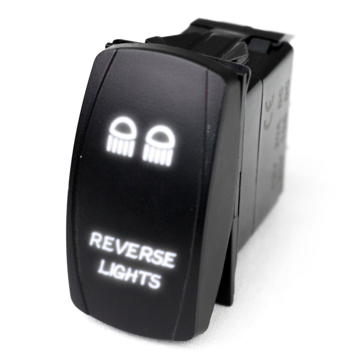 LED Rocker Switch w/ White LED Radiance (Reverse Lights)