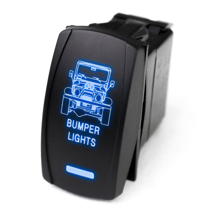 LED Rocker Switch w/ Blue LED Radiance - Bumper Lights