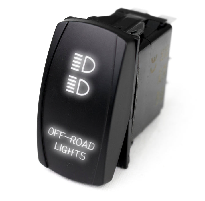 LED Rocker Switch w/ White LED Radiance (Off-road Lights)