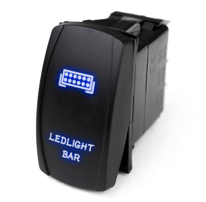 LED Rocker Switch w/ Blue LED Radiance (LED Light Bar)