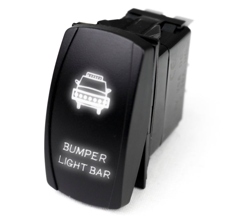 LED Rocker Switch w/ White LED Radiance (Bumper Light Bar)