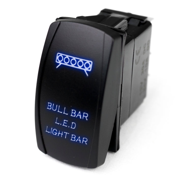 LED Rocker Switch w/ Blue LED Radiance (Bull Bar LED Light Bar)