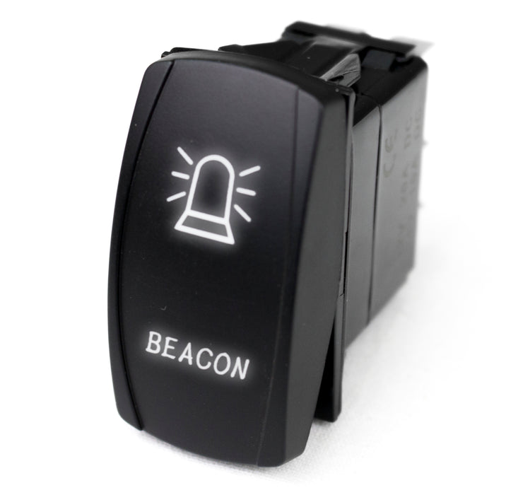 LED Rocker Switch w/ White LED Radiance (Beacon)