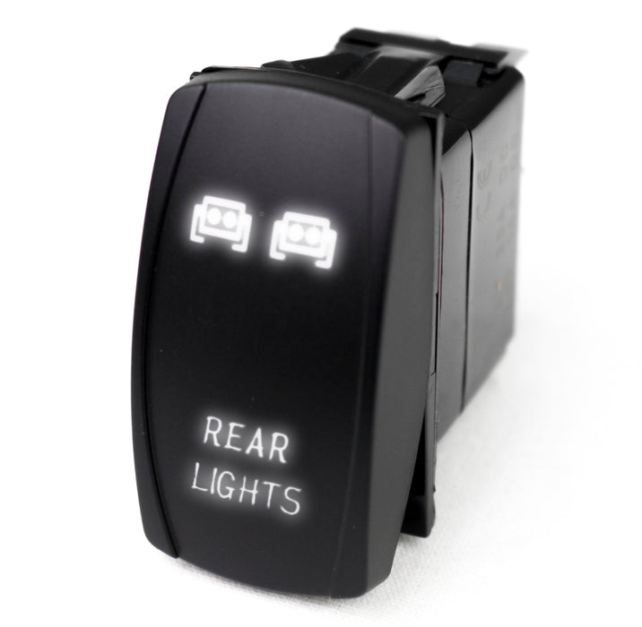 LED Rocker Switch w/ White LED Radiance (Rear Lights)
