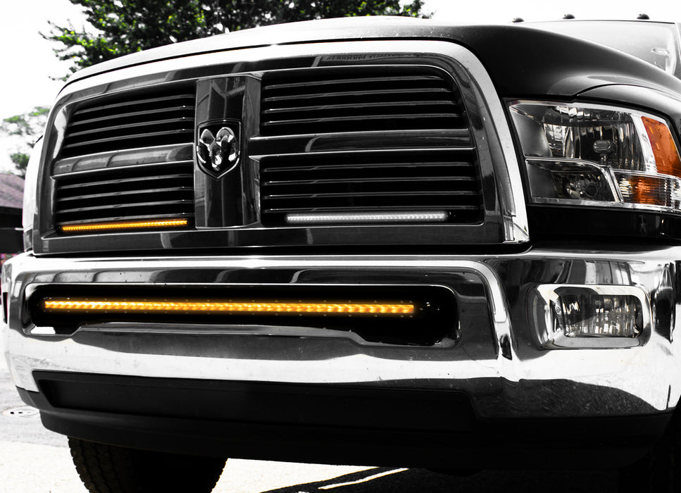 20in 5w LoPro Ultra Slim LED Light Bar with Amber Marker - Running Light Function  90w - Includes Rocker Switch Harness