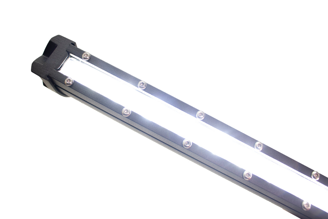 26in 5w LoPro Ultra Slim LED Light Bar with Amber Marker - Running Light Function 120w - Includes Rocker Switch Harness