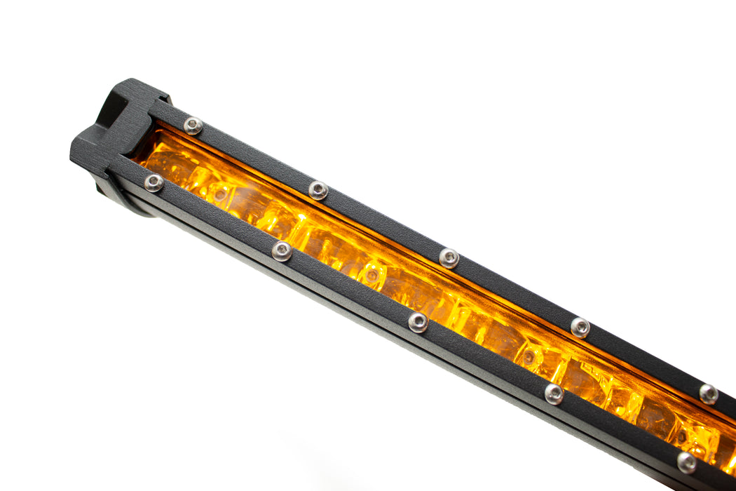 8in 5w LoPro Ultra Slim LED Light Bar with Amber Marker and Running Light Function 30w - Includes Rocker Switch Harness