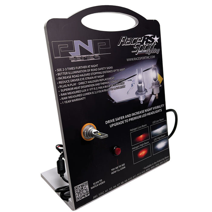 PNP Series Powered Countertop Retail Store Display Race Sport Lighting