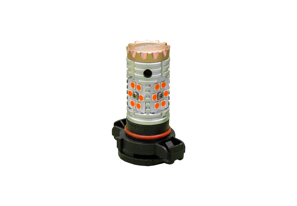 PSY24W NO-RAPID FLASH Canbus Turn signal LED Bulbs -  AMBER 9v-30v 1860 lumens Epistar 3030 Super Bright (Sold as Pair)