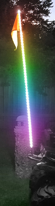 5ft 5050 LED ATV/Jeep Flag Pole Whip (RGB Multi-Color)