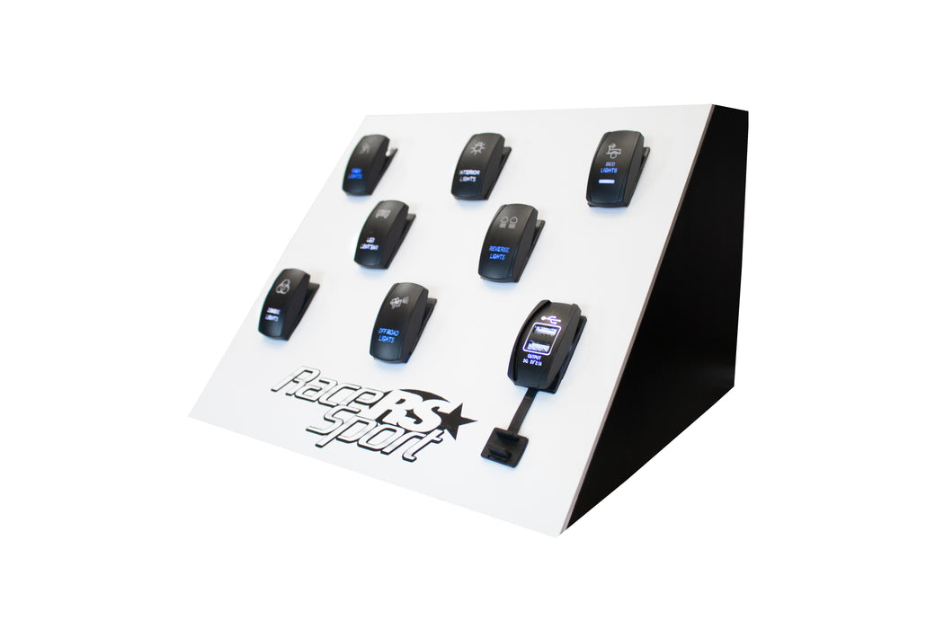 Race Sport® Rocker Switch LED Logo Countertop Display