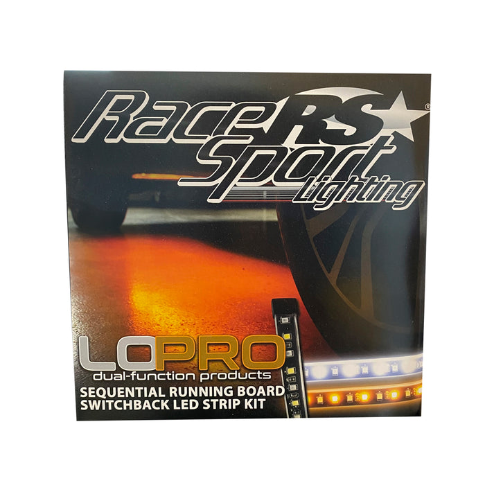 NEW - LoPRO 48in Sidekick Sequential Running Board Switchback LED Strip Kit (White-Amber)