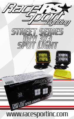 Street Series 3x3in 16W 4-LED Cube Spot Lights  w/ Amber Cover (Sold as Pair)