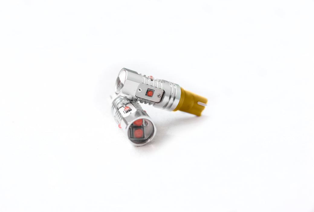 T10 BLAST Series Hi Power  LED Replacement Bulbs - PAIR (Amber Color)