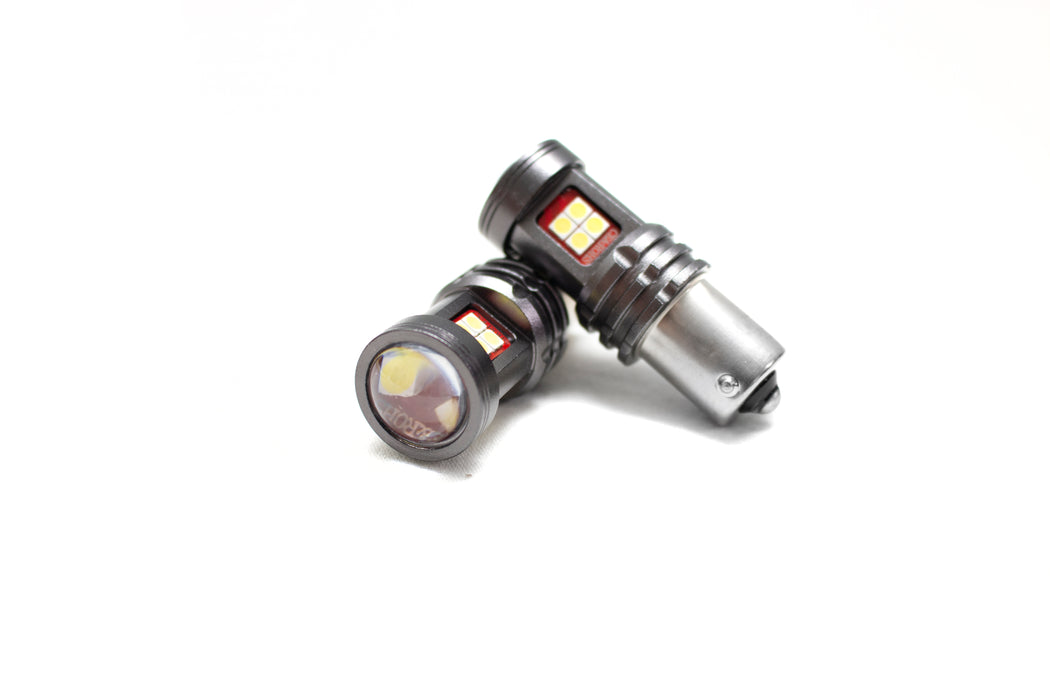 Terminator Series WHITE 1156 Base LED Replacement Bulbs - Back-Up Light,  Rear, Fog Light, Turn Light