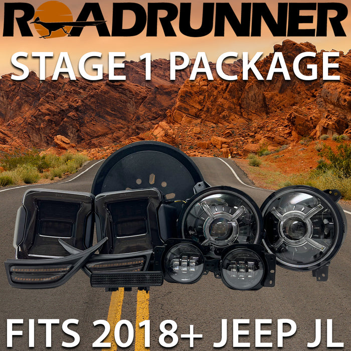 Stage 1 Road Runner External LED Lighting Combo Package fits 2018+ Jeep Wrangler JL Race Sport Lighting