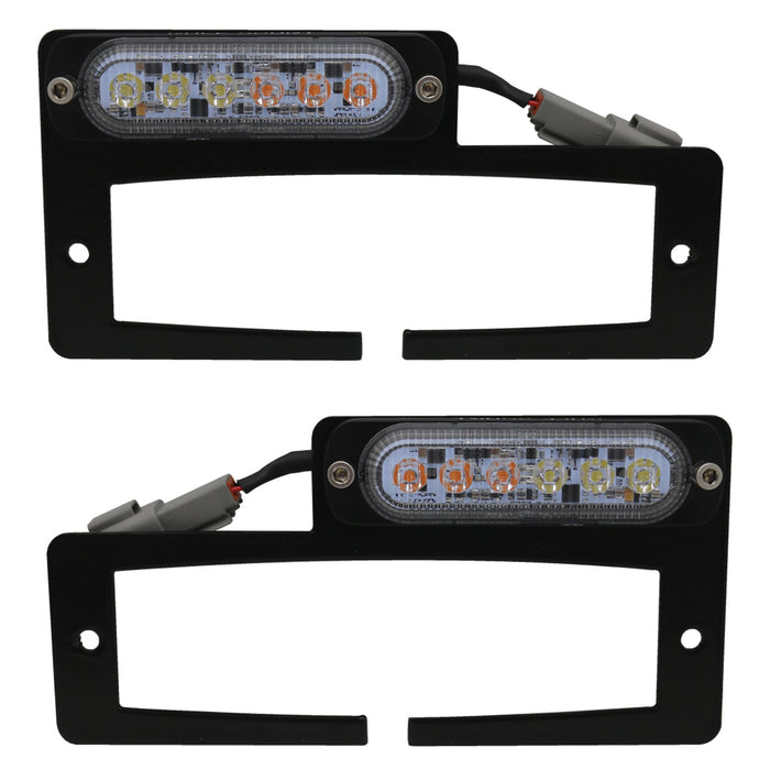 NEW Add On White-Amber LED Strobe Flasher Heavy Duty Plate for Hitch Bar Kits Race Sport Lighting