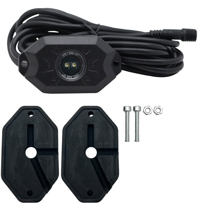 Spare RGB+W Rock Light Pod for Kit Extensions or Replacements - 5V Input Voltage from Brain Box Required