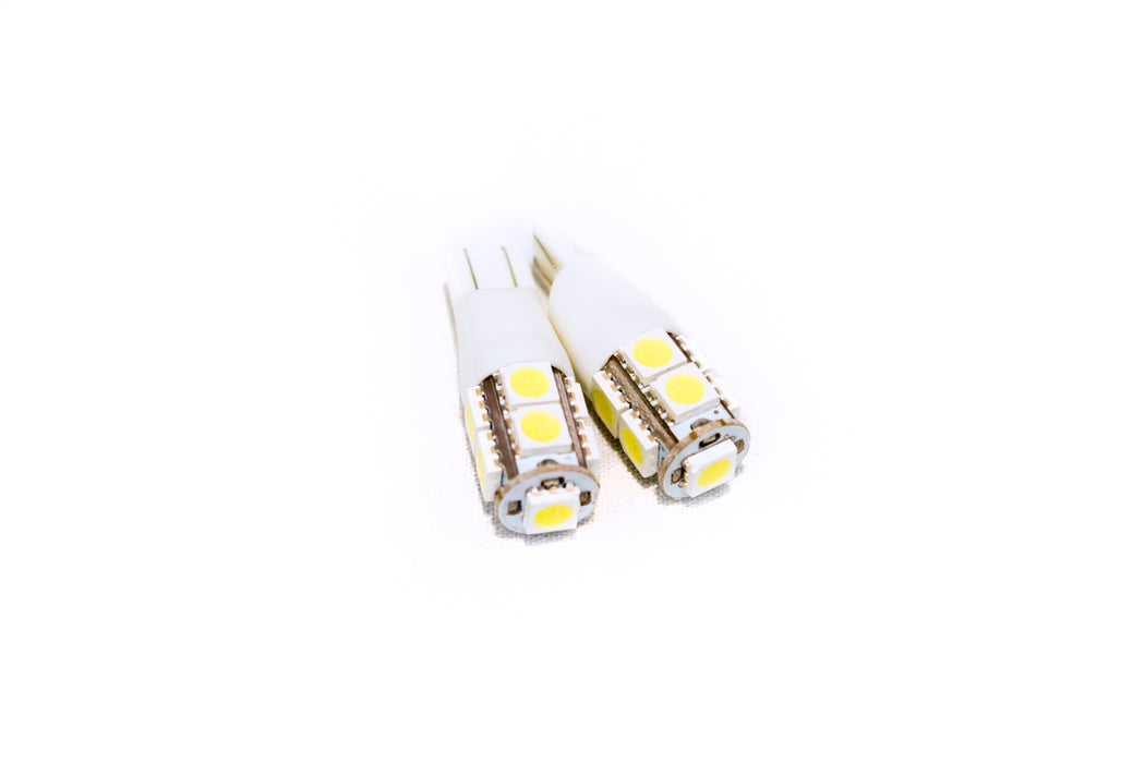 T10 194 White LED Interior Bulbs with 5-Diode 5050 Technology - Super Bright