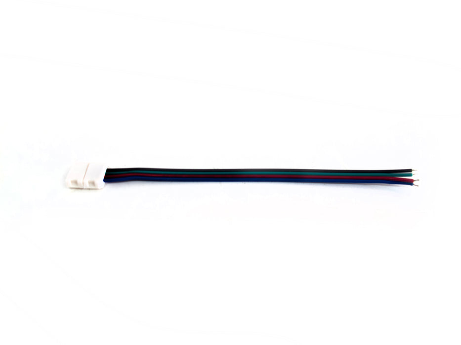 10mm Single Color Connector w/ Wire (One Sided)