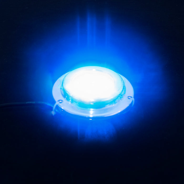 6-LED 6x1W Surface Mount Marine Light (Blue)  - 316 Marine Grade Stainless Steel