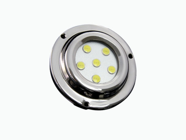5-LED 5x1W Surface Mount Marine Light (Red)  - 316 Marine Grade Stainless Steel