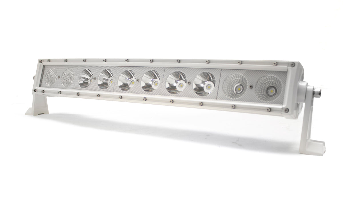 New - 22.25inch Marine Grade Single Row Straight Light Bar with 100-Watt 10  x 10W High Intensity OSRAM LEDs