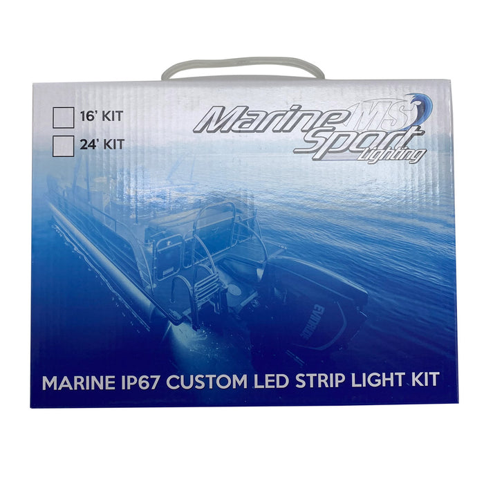 Purple 16' Flexible Strip Light w/ Clear Waterproof Sleeve IP67