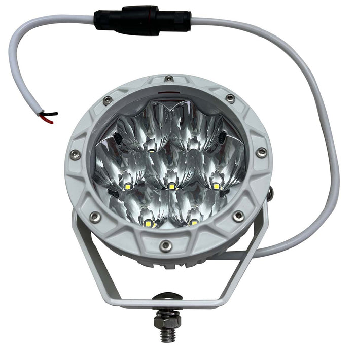 5.5 inch Marine PRO Grade LED High Power Round Docking or Spreader Spot Light Kit 80 Watt 8000Lm Pairs Marine Sport Lighting