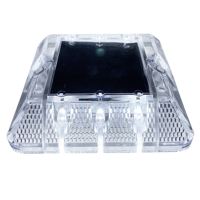 6-LED Solar Powered Wireless Top Mount Dock Lights with Clear - Cool White LED Shell