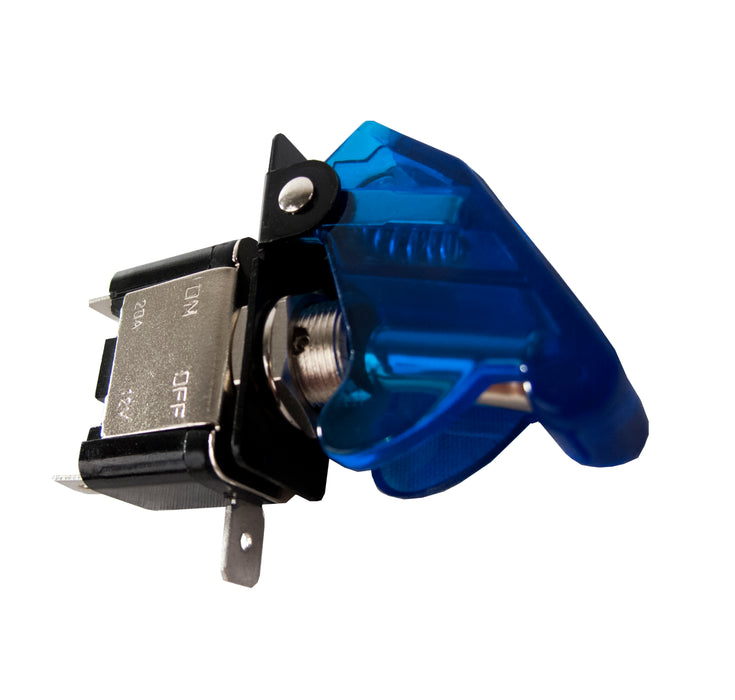 Blue LED 12-Volt Toggle Switch with Translucent Blue Toggle Cover Race Sport Lighting