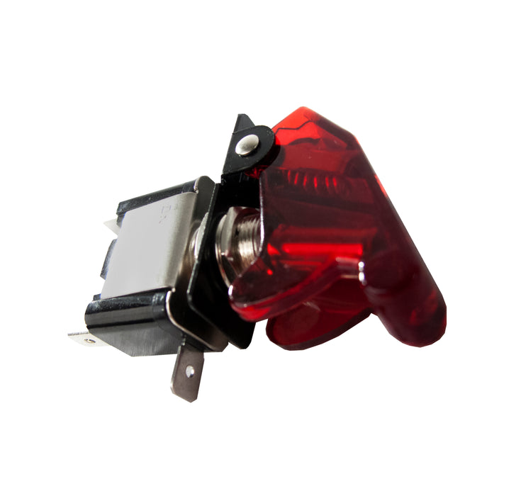 Red LED 12-Volt Toggle Switch with Translucent Red Toggle Cover Race Sport Lighting