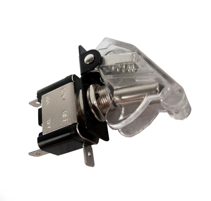 White LED 12-Volt Toggle Switch with Translucent White Toggle Cover Race Sport Lighting