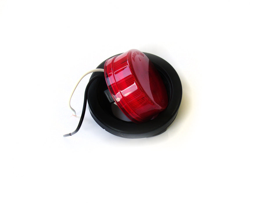 Truck and Trailer LED 2.5in Round Red (w/ Grommet)