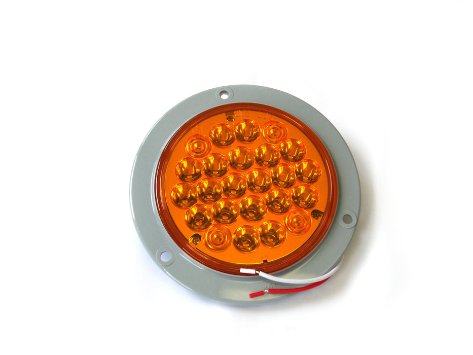 Truck and Trailer LED 4in Round Amber (w/ 3 Hole Mount)