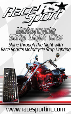 Orange 6-Piece LED Lighting Kit for Motorcycles with Remote