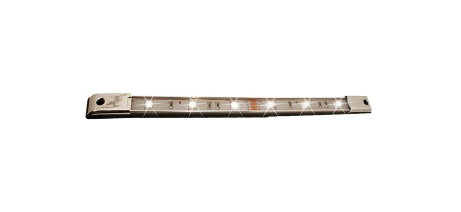 9.5 inch White LED Ultra Bright Accent Weatherproof Light Bar Strip with Aluminum Mounting Channel Ultra Series - USA Made Race Sport Lighting