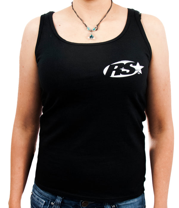 Large -  Ladies Soft Style Race Sport® Lighting Tank Top (Black)