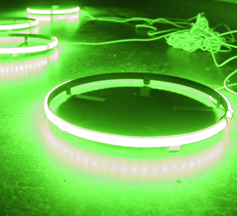 ColorClear 17in LED Wheel Kit (Green) - Complete kit for (4) Wheels