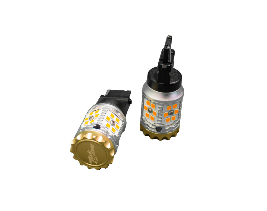 7440 NO-RAPID FLASH Canbus Turn signal LED Bulbs -  AMBER 9v-30v 1860 lumens Epistar 3030 Super Bright (Sold as Pair)