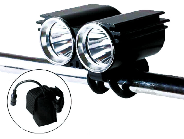 Race Sport® 20Watt Super Bright LED Headlight System - Mounts on Handles or Helmet