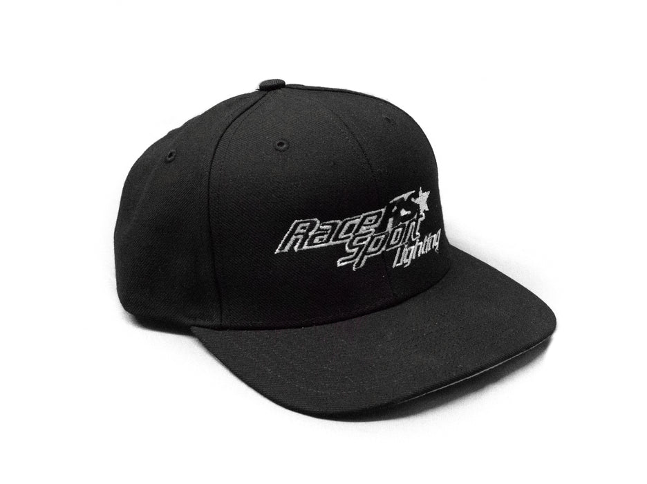 NEW - Race Sport® Lighting Flat Bill Black Embroidered Adjustable size hat -Most Popular