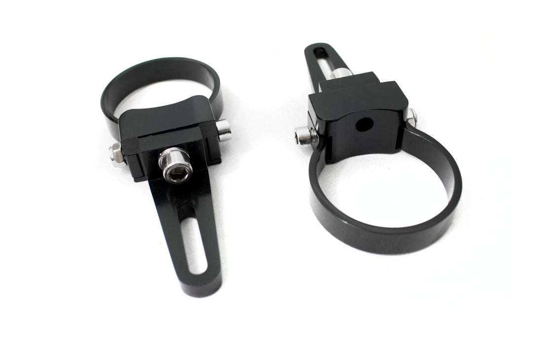 2.0 inch (51mm) Universal Black Light Bar Clamp with Stainless Steel Screw (Pair)