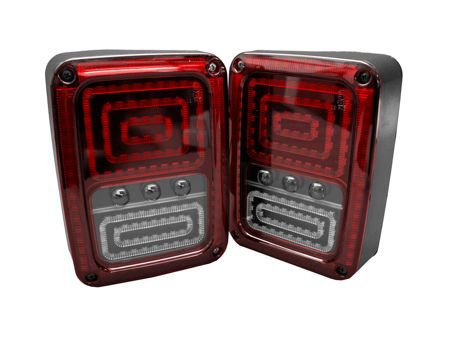 Jeep Wrangler LED Tail Lamp Rearlights Red Color 07-on Year led back lamp 15W 450 Lumen (Pair)