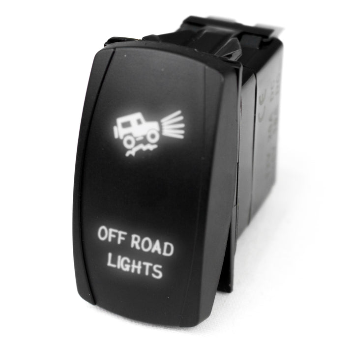 LED Rocker Switch w/ White LED Radiance (Off-road Lights)