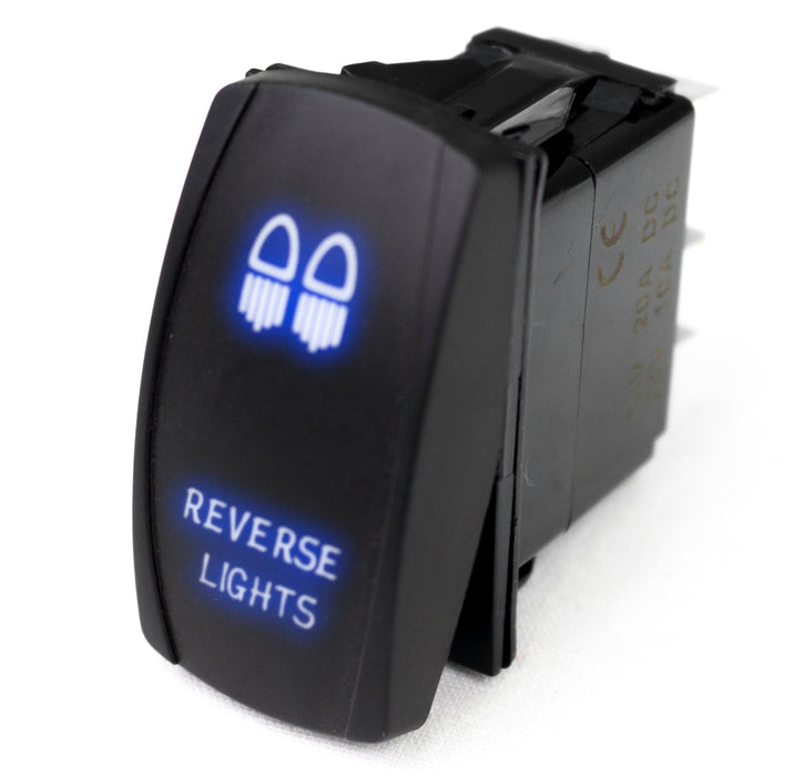 LED Rocker Switch w/ Blue LED Radiance (Reverse Lights)