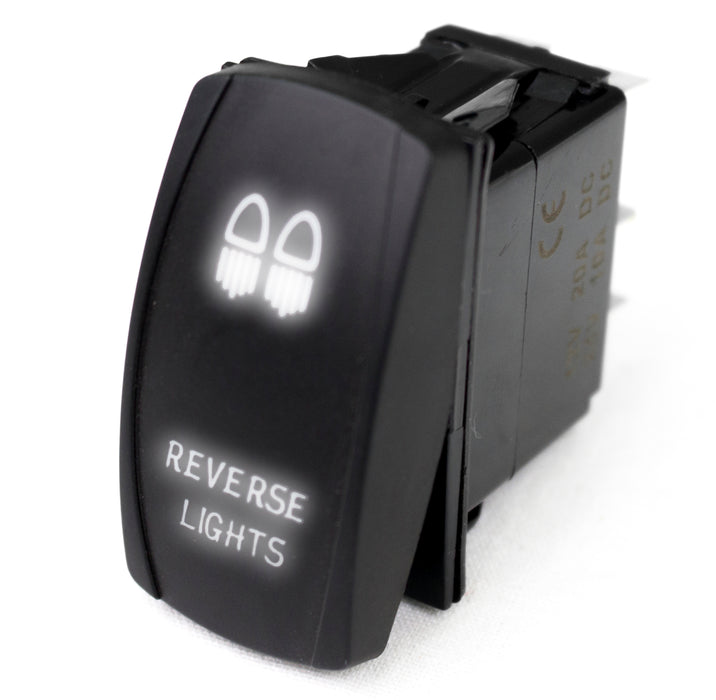 LED Rocker Switch w/ White LED Radiance (Reverse Lights)