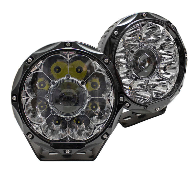 NEXTGEN - 7in LL Series LED & Laser Sealed Beam Auxiliary Work Lights (Pair)