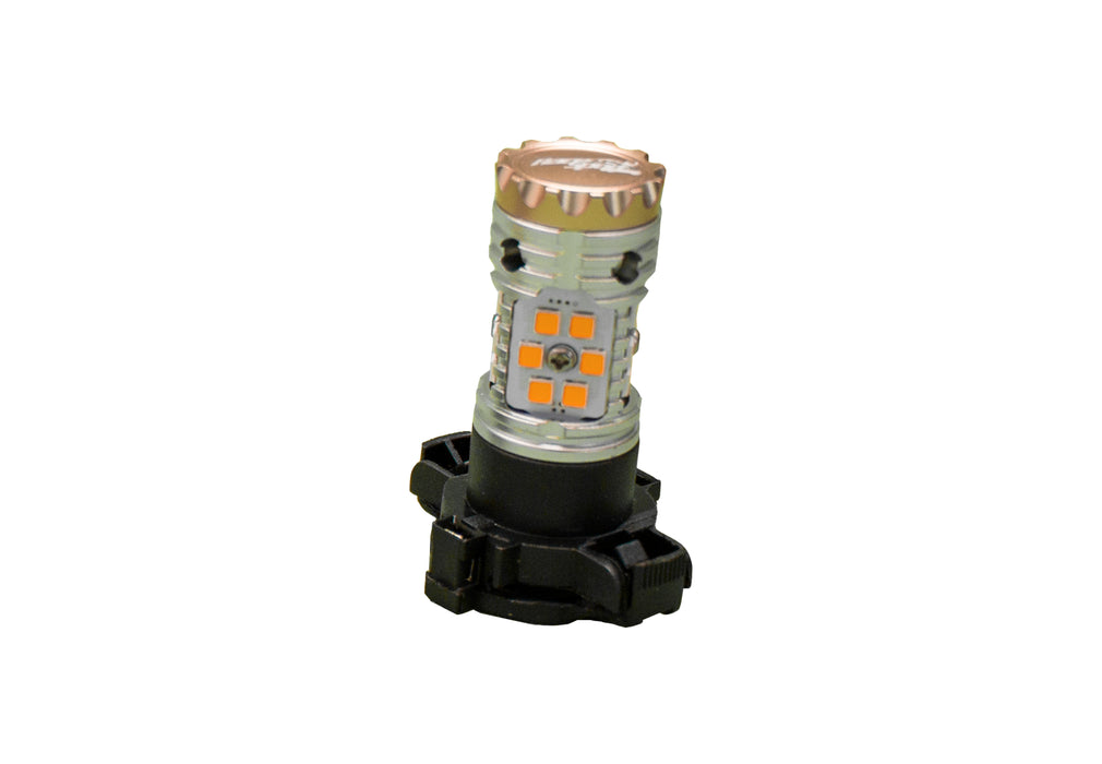 PY24W NO-RAPID FLASH Canbus Turn signal LED Bulbs -  AMBER 9v-30v 1860 lumens Epistar 3030 Super Bright (Sold as Pair)